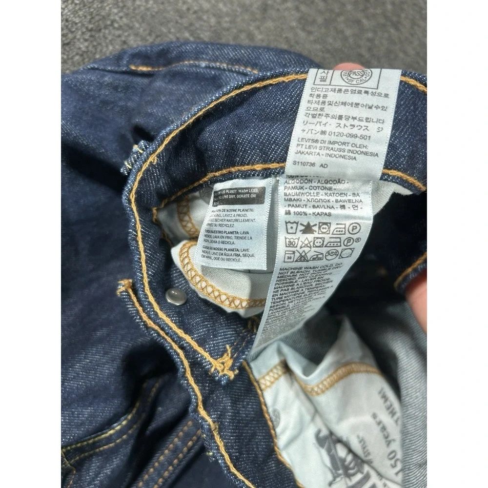 New Levi's 512 Slim Taper Jeans Men's 33x34 Dark Wash Denim Stretch Flex Western